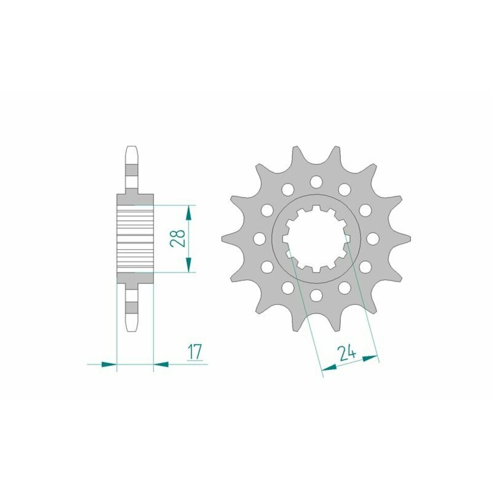 Standard Steel Pinion 20511-Step 520 For Motorcycle Parts Accessories