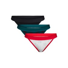 Women's Holiday Time Cotton Bikini Panties, 3-Pack, Size XL 16/18