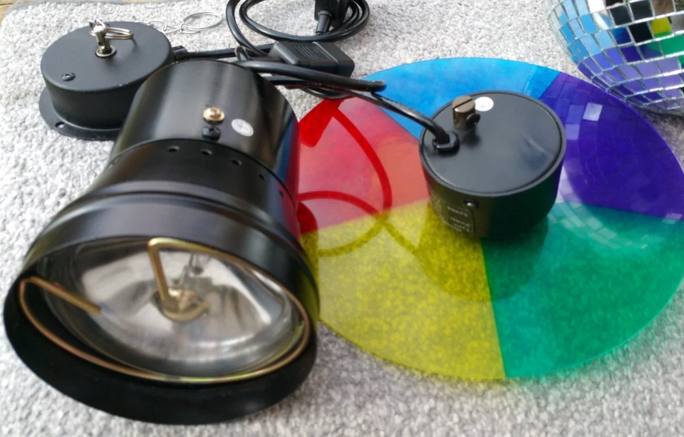 Glitter ball 200mm with 4 colour changer light DJ Club - Image 2 of 4