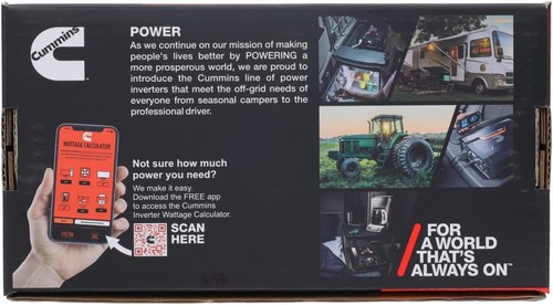 Cummins CMN400 400 Watt Car Inverter DC 12 Volts to 110 AC Converter... - Picture 7 of 8