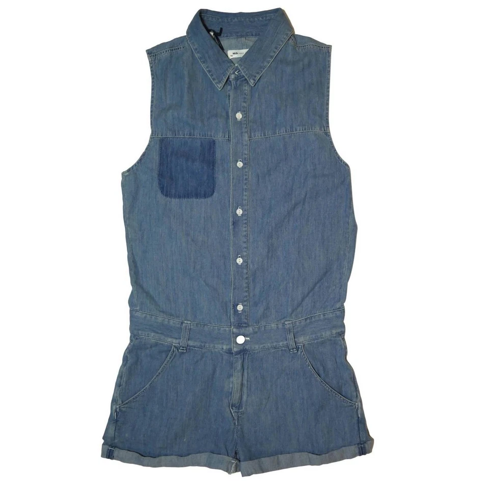 Rag & Bone Denim Collared Romper Size S - Image 2 of 4