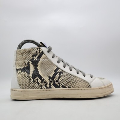 P448 Snakeskin Embossed Women's Size EU 36 High Top Casual Sneakers Lace Up