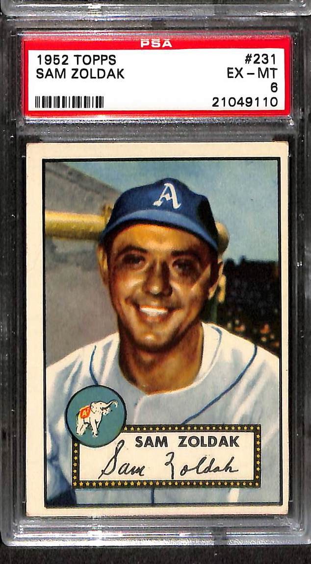 1952 Topps #231 SAM ZOLDAK PSA 6 EX-MT 21049110