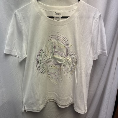 Embroidered Short Sleeve Grandma Core Basic Tee NWT Y2K