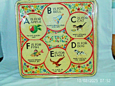 Vintage alphabet buscuit tin