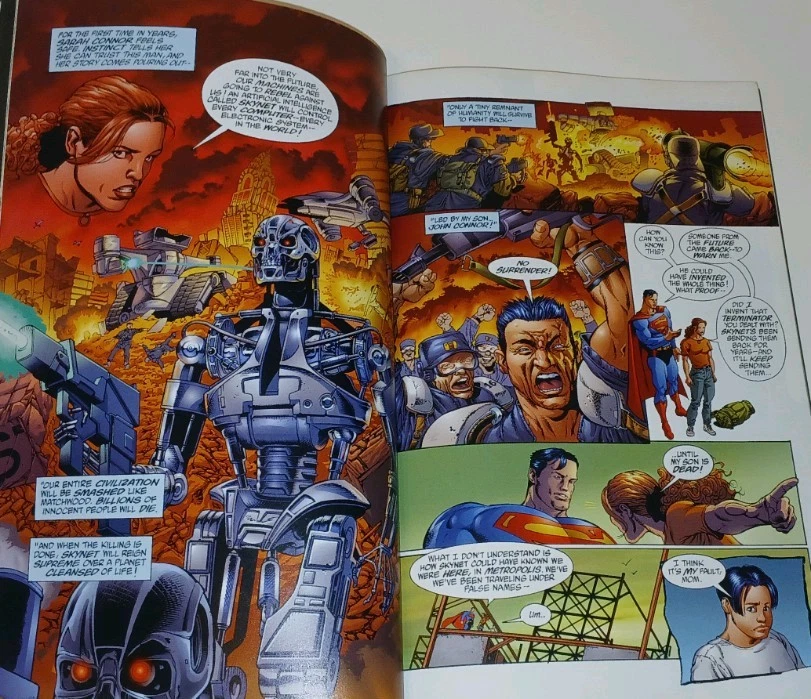 Superman Versus The Terminator Death To The Future Graphic Novel 2001 1st Print Foto 4 de 4