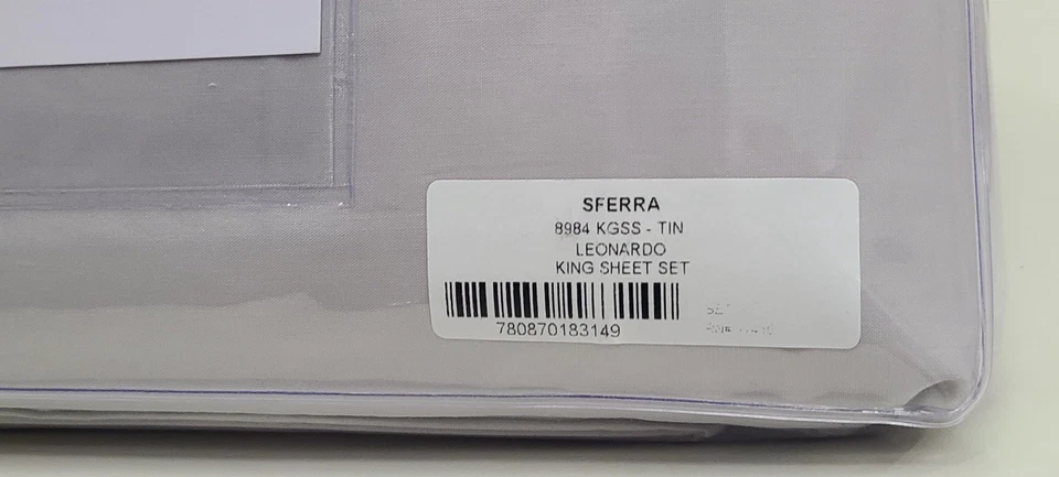 Juego de sábanas Sferra Leonardo King estaño algodón percal Italia Foto 3 de 4