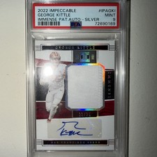 2022 Panini Impeccable - Immense Patch Autos George Kittle #IPA-GKI /49 (AU, MEM