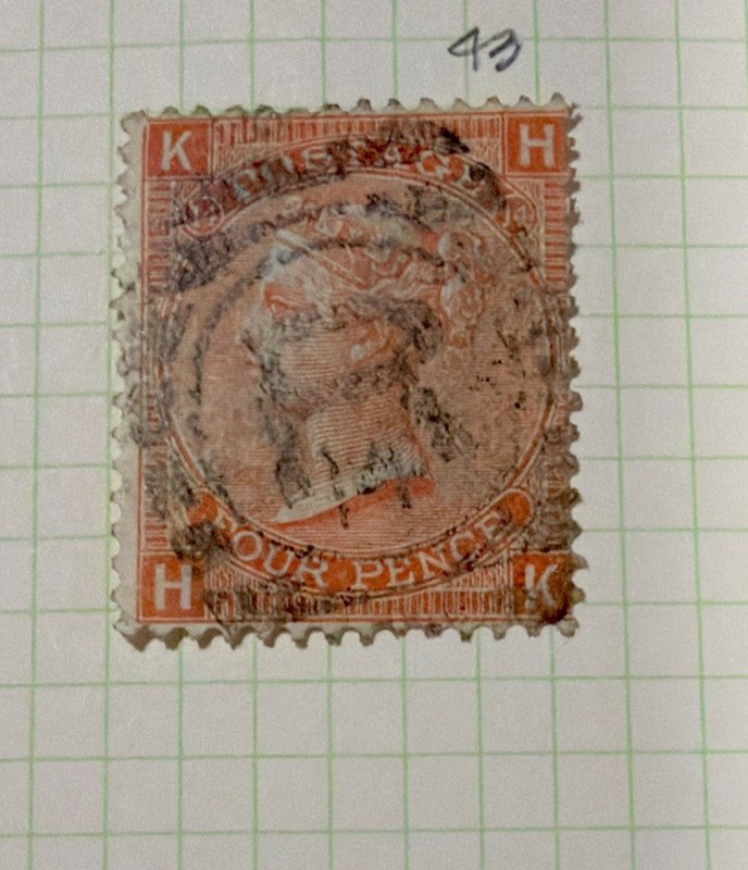Great Britain Stamp Sc 43, 4p , used, CV$60.00 Page#62