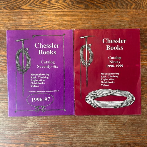 Chessler Bücher Kataloge 1996-1999 Bergsteigen Klettern Taschenbücher GUT+