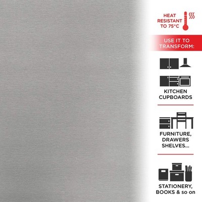 Alkor Adhesive Film For Furniture Metallic Brush Effect 45 Cm X 1.5 M