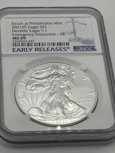 Photo of a 2021 American Silver Eagle from an eBay listing that sold on Jul 21, 2026