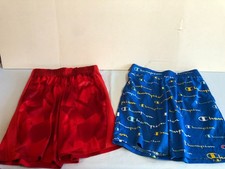 LOT of 2 Boys Shorts - 10/12 Blue Champion 8 Red Vortek Shorts