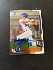 Logan Moon Signed 2015 Bowman Chrome #BCP10 Card Kansas City Royals Auto COA