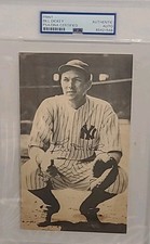 Bill Dickey PSA/DNA Encapsulated Autographed 4x7 Signed Print HOF Yankees D.93