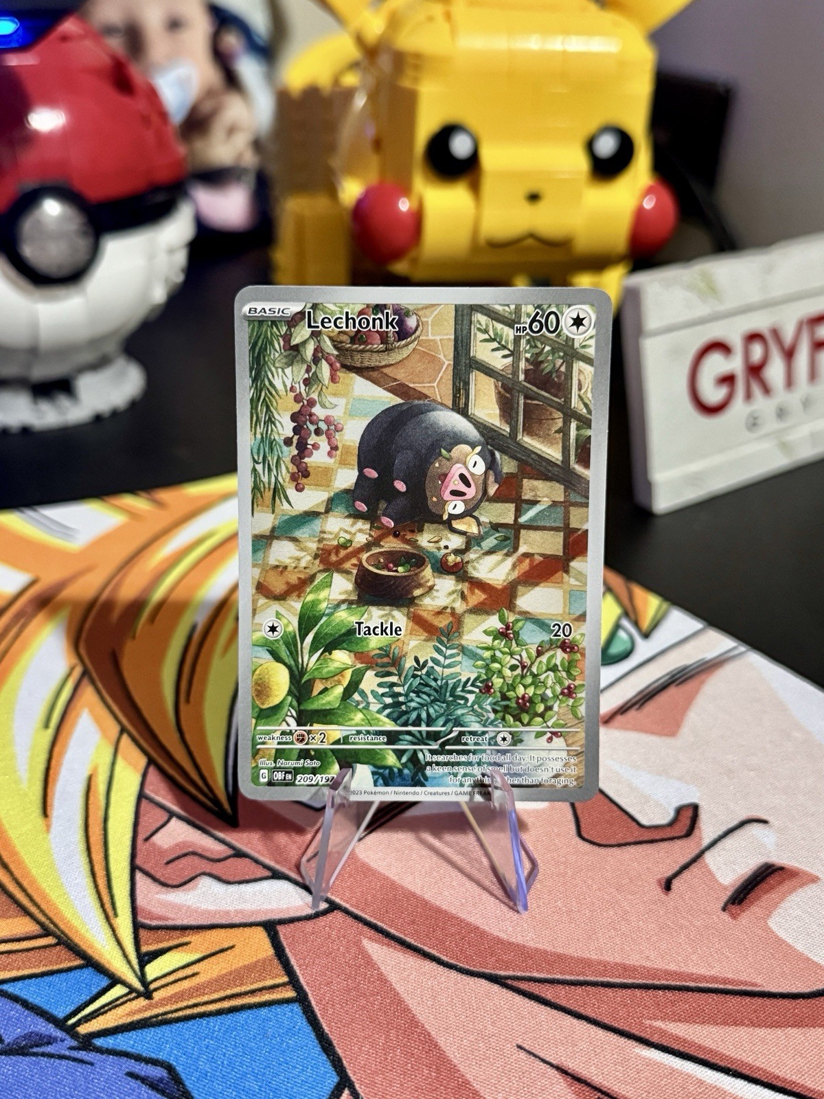 Pokemon - Lechonk 209/197 SV03: Obsidian Flames Holo Illustration Rare