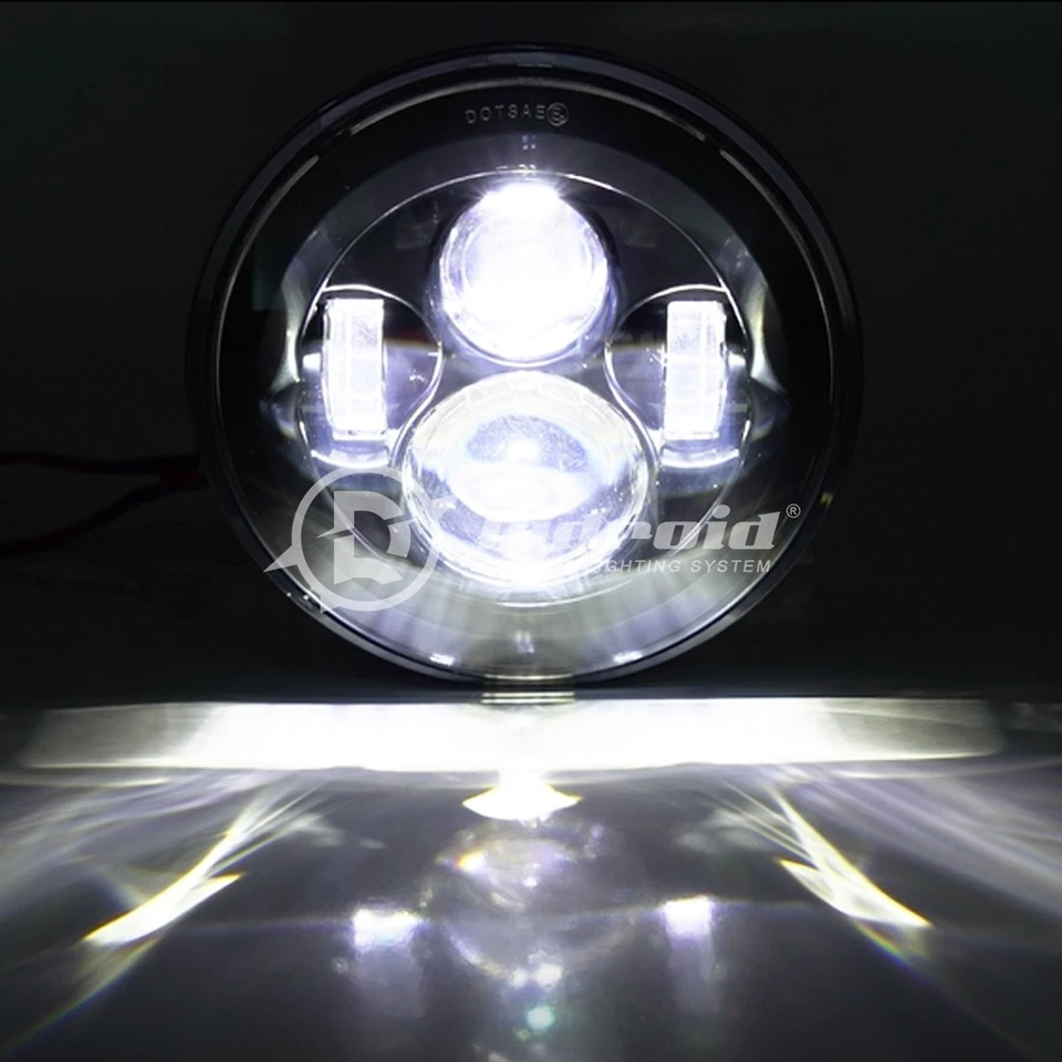 7" Inch LED Headlights Hi/Lo + Smoke Tail Lights Combo For Jeep Wrangler TJ CJ Foto 3 de 4