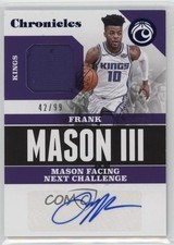 2017 Panini Chronicles Signature Swatches Blue 42/99 Frank Mason III Auto 0f7h
