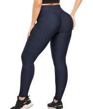Women's Large L Butt Lift Leggings Anti-Cellulite High Waist Push Up Yoga Pants