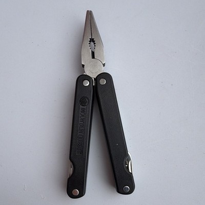 Mountain Quest Multi-Tool Black Handle Pliers Knife Screwdrivers Metal Blade