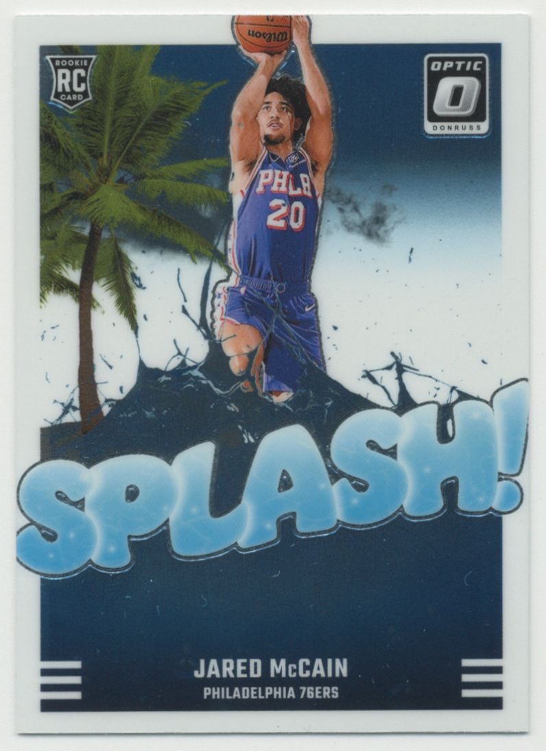 Jared McCain 2024-25 Donruss Optic Splash! RC Rookie #3 Philadelphia 76ers
