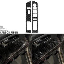 Real Carbon Fiber Front Window Lift Switch Panel Cover For Ford Expedition 07-14