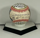 Bill Mazeroski Signed ONL Baseball, VCBC SuperStats, Hand Painted, PSA/DNA