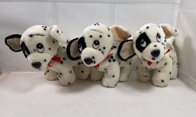RARE Vintage Disney 101 Dalmatians Patch Plush Stuffed Dog Red Collar Up Eyes 9 
