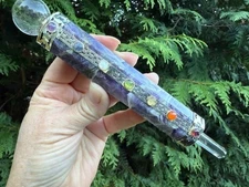 6" Amethyst Tibetan Chakra Healing Wand ,Chakra Wand,Metaphysical,Chakra