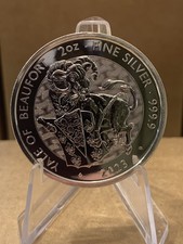 2023 Tudor Beast Yale of Beaufort 2oz Silver Coin .9999 Fine Silver