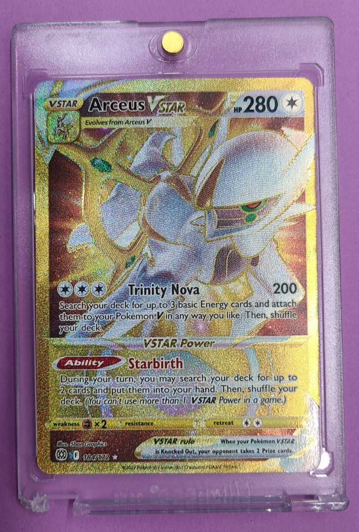Pokemon Card SWSH Arceus VStar 184/172 Brilliant Stars Secret HP 280 Gold