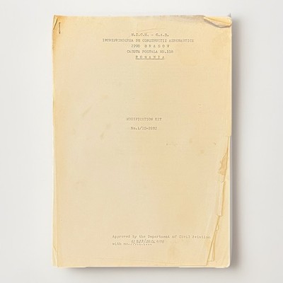 IAR IS-28B2 Glider Modification Kit No 1 Manual Romanian RSR Aviation ICA Brasov