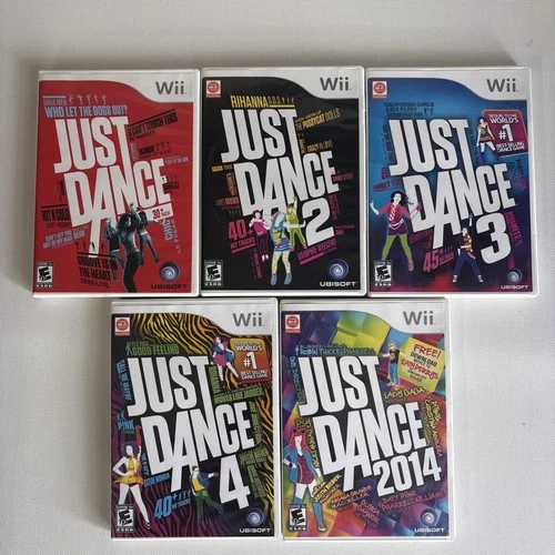 EXCELLENT Just Dance Nintendo Wii Lot Of 5 Who Let The Dogs Out 2-3-4-2014