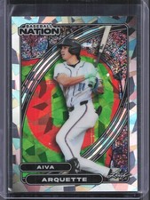 2026 Leaf Baseball Nation #4 Aiva Arquette Base Crystal Silver #/65