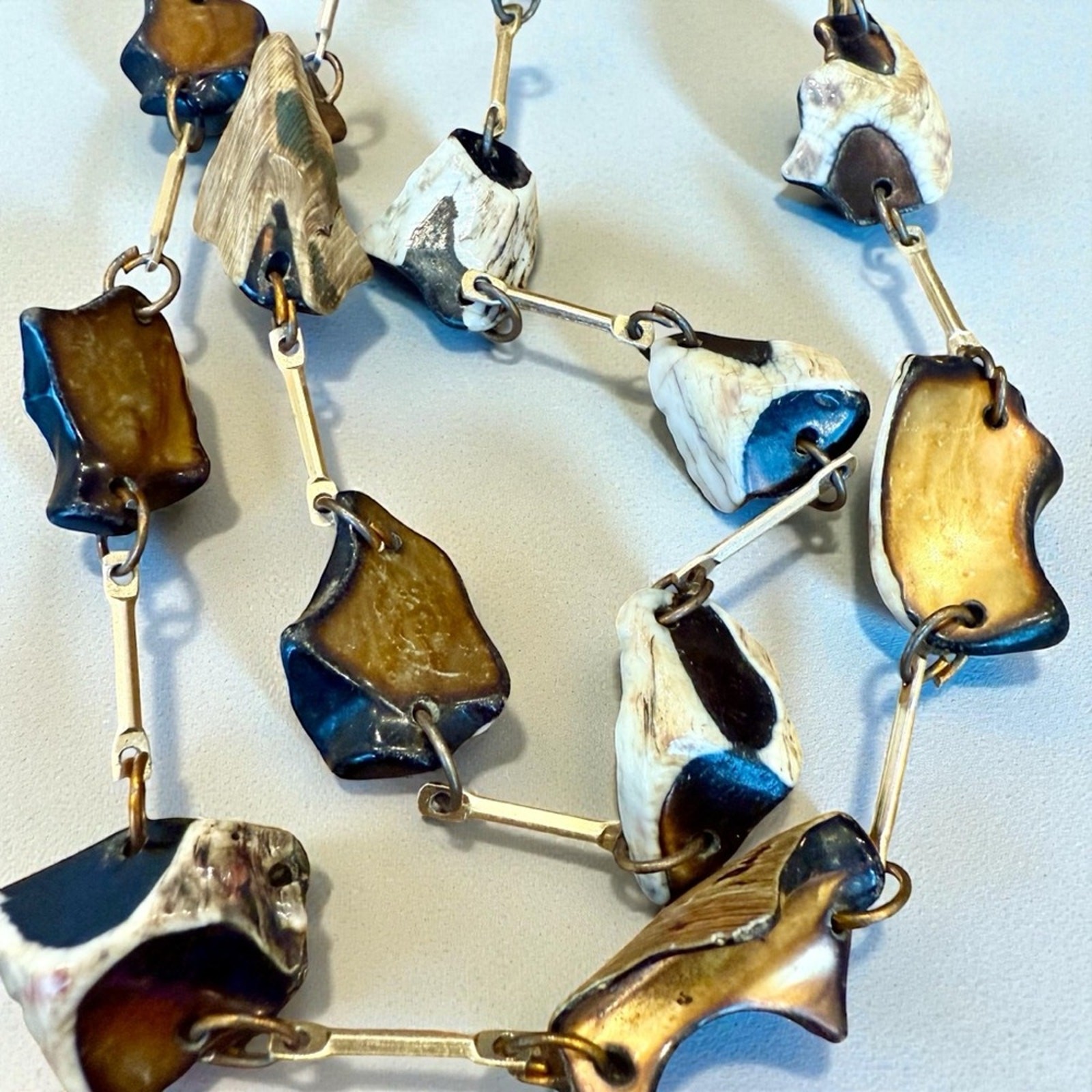 Unique Freeform Shell Bead Artisan Made Necklace … - image 7