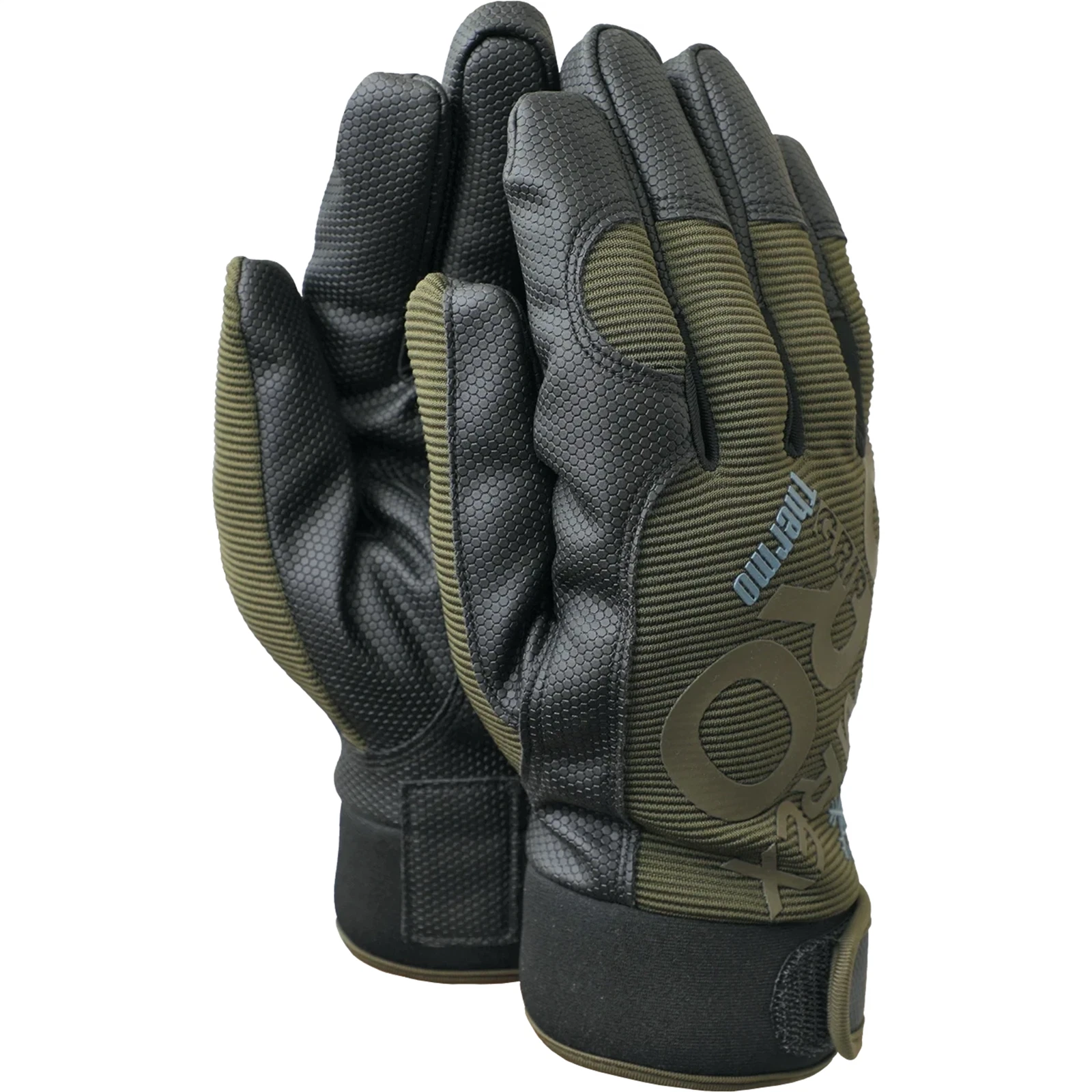 TAMREX ProGrip Thermal Winter Gloves HexaGrip Leather Palm Insulated Olive