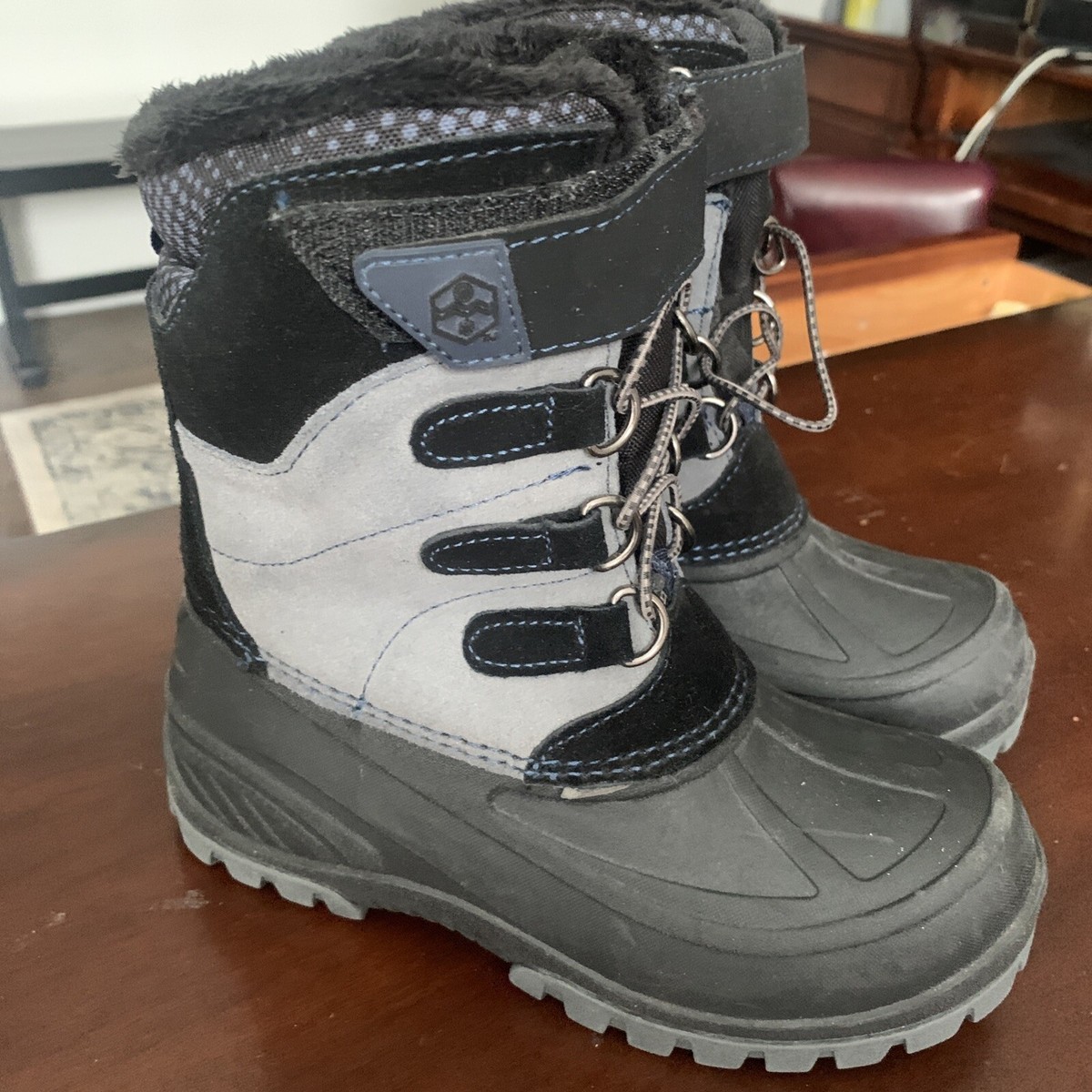 Shoe Khombu Boots For Kids Khombu Boys Girls Gray Winter Snow