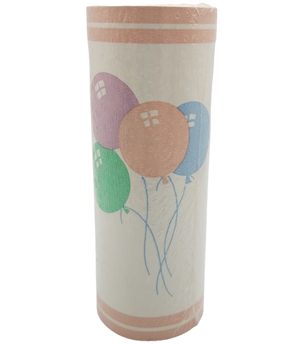 Lot of 31 Rolls Wallpaper Border 5" Kids Bedroom Peach Trim Balloons Frankford - Picture 6 of 10