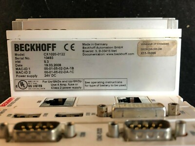 Beckhoff CX1020-0122-1001 / CX102001221001 CPU Module - Used Beckhoff CX1020-0122-1001 / CX102001221001 CPU Module - Used