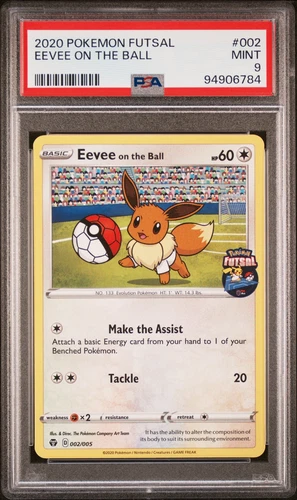 PSA 9 Eevee On The Ball #002 2020 Pokemon Futsal 94906784