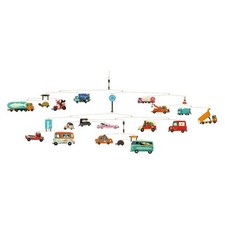 Djeco Traffic Cars Truck Automobile Modern Hanging Baby Nursery Mobile Decor