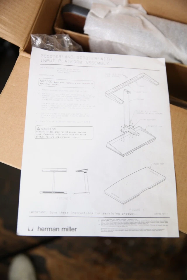 Mesa para computadora portátil de lectura y escritura Herman Miller Levenger MCM escritorio años 90 NUEVO STOCK ANTIGUO Foto 3 de 4