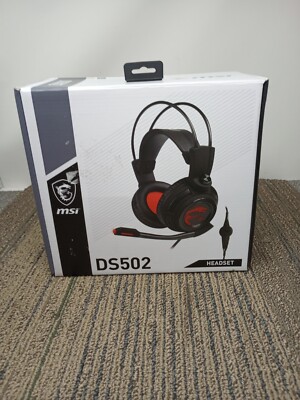 MSI DS502 Gaming Headset 7.1 Surround Sound Microphone Open Box No