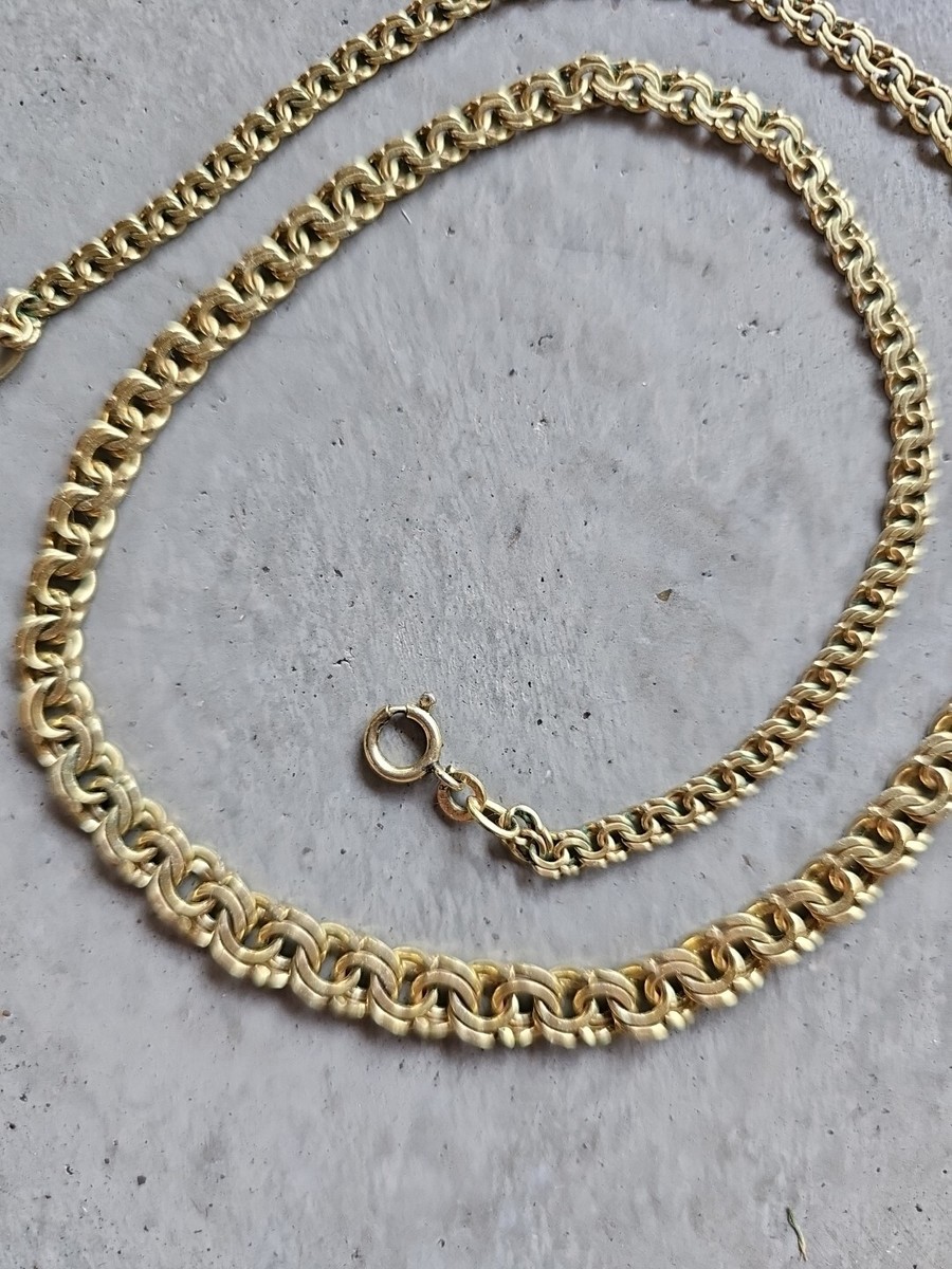 Vintage Amerik FBM Friedrich Binder Gold Plated Chunky Chain