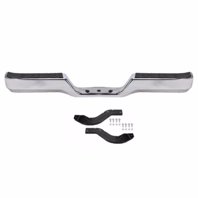 Rear Step Bumper For 1989-1995 Toyota Pickup Fleetside Chrome Face Bar and Pads