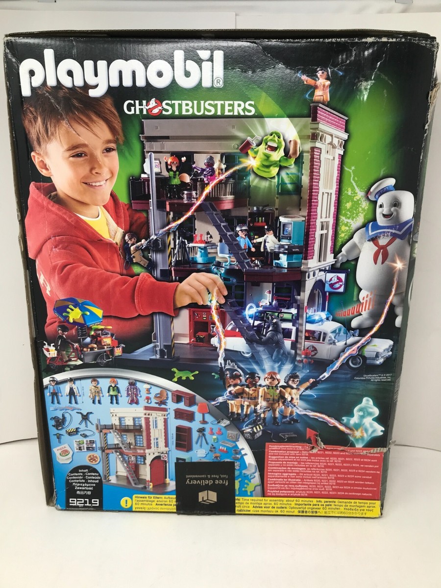 Playmobil Ghostbusters Firehouse Playset 9219 Brand New in Damaged