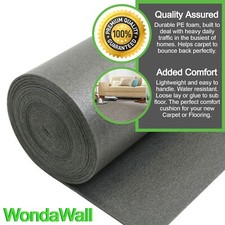 7mm Carpet Underlay – Graphite Black PE Foam – Cheap & Easy to Fit