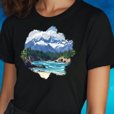 T-Shirt Frauen Olympic Nationalpark Motiv Baumwolle Größe S bis 3XL