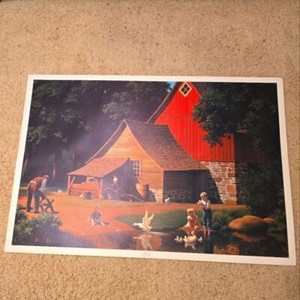 3 HUGE Posters "Memories " by Paul Detlefsen Simple Farm Country Life