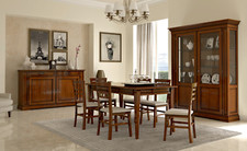 SOGGIORNO/SALA DA PRANZO CON VETRINA/CREDENZA/TAVOLO/6 SEDIE IN VARIE FINITURE